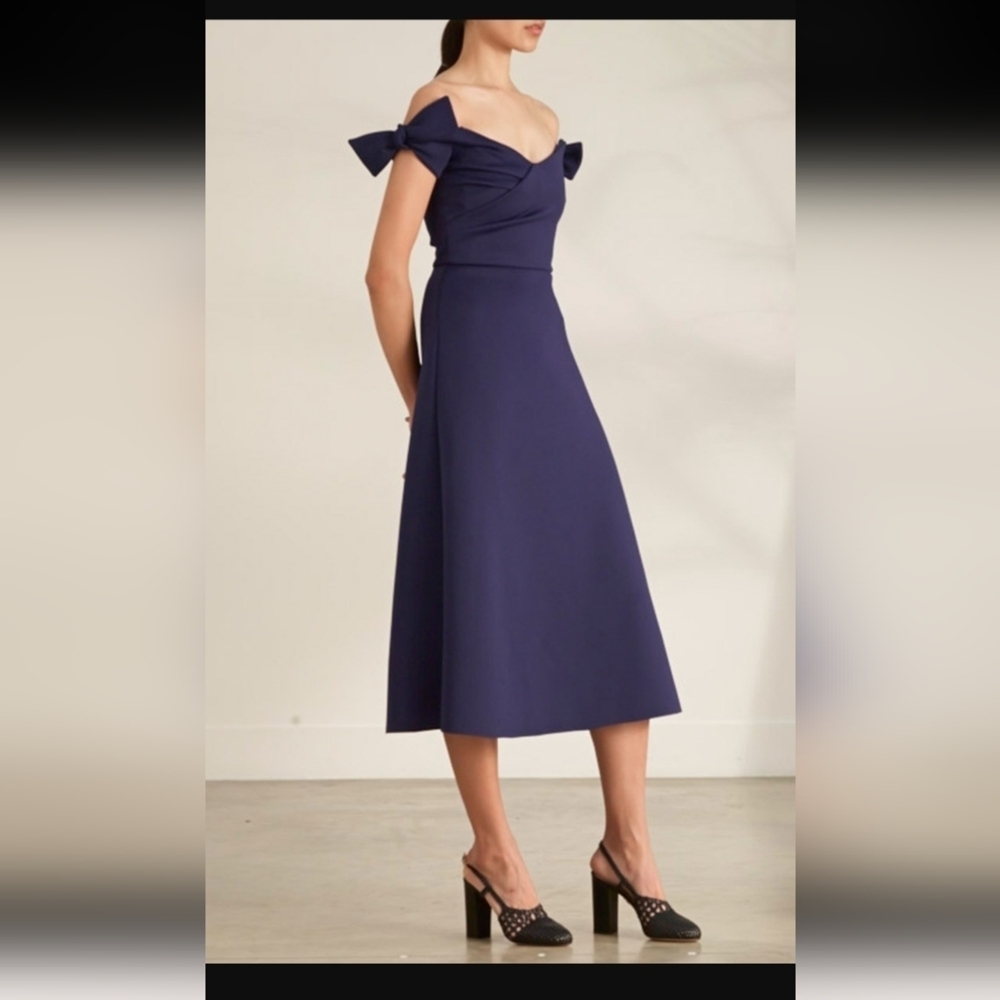 Saloni Ruth off-the-shoulder midi dress